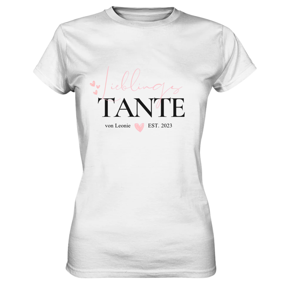 Lieblingstante- Personalisierbares Premium T-Shirt - Damen