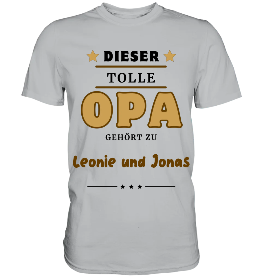 Dieser Tolle Opa - Personalisierbares Premium T-Shirt